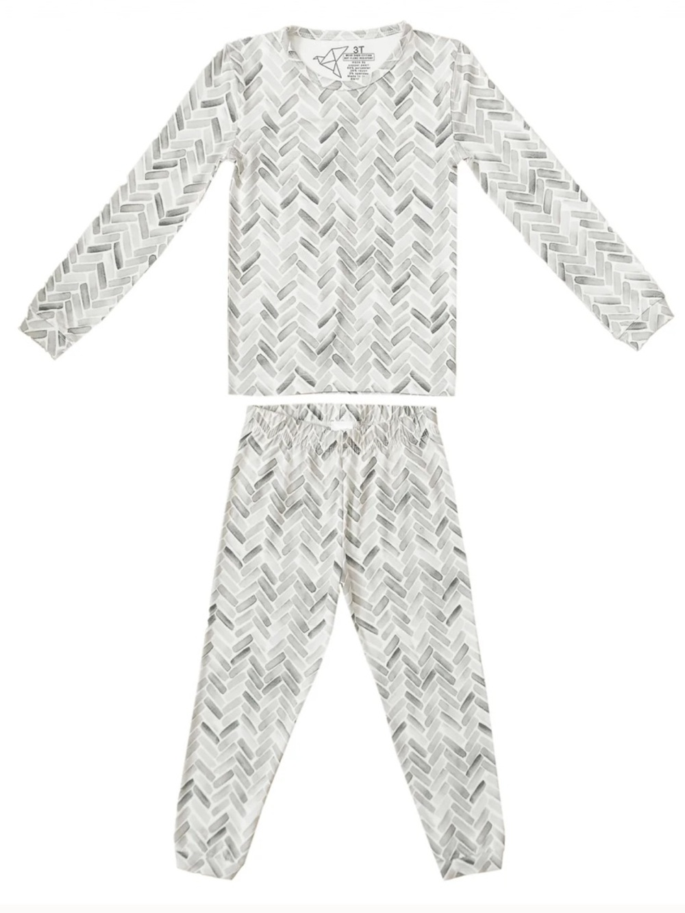 Copper Pearl “Alta” 2pc. Kids Long Sleeve Pajama Set in Light Gray